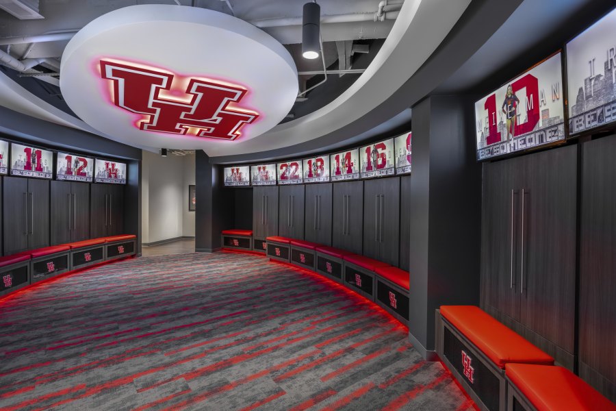 University of Houston Women’s Volleyball Locker Room + Lounge PGAL