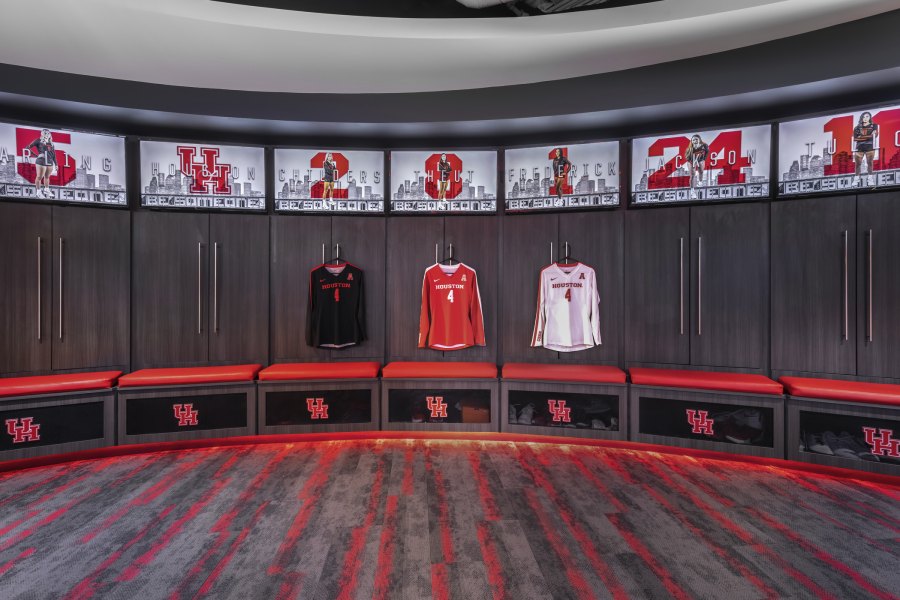 University Of Houston Women s Volleyball Locker Room Lounge PGAL university-of-houston-women-s-volleyball-locker-room-lounge-pgal