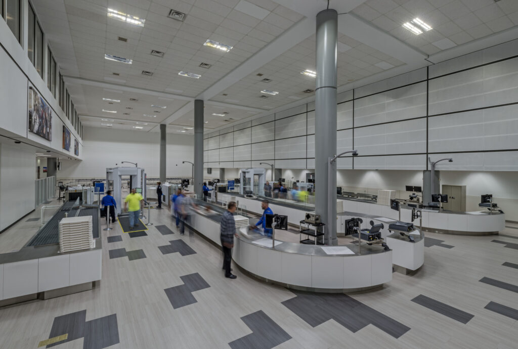 passengers in security checkpoint