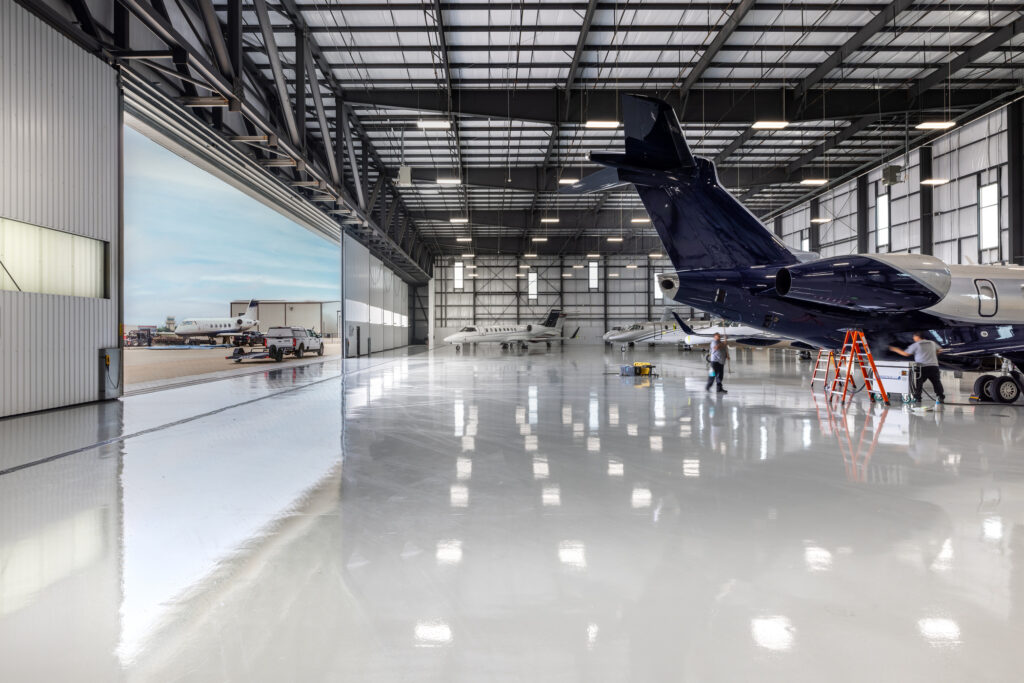 FBO hangar interior