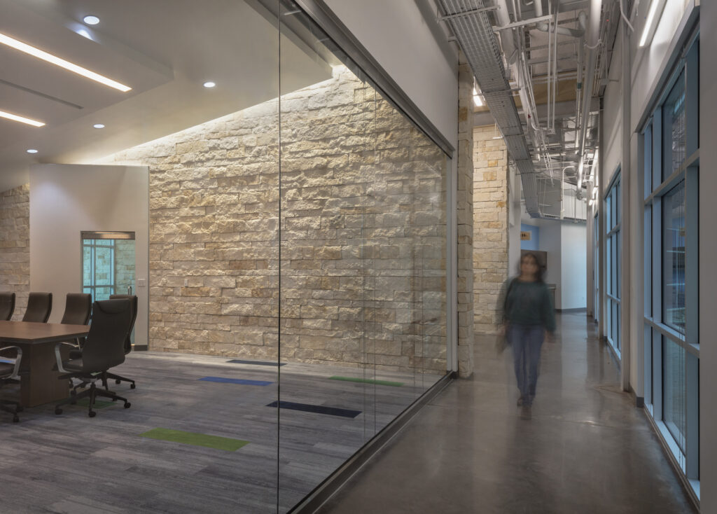 view into conference room