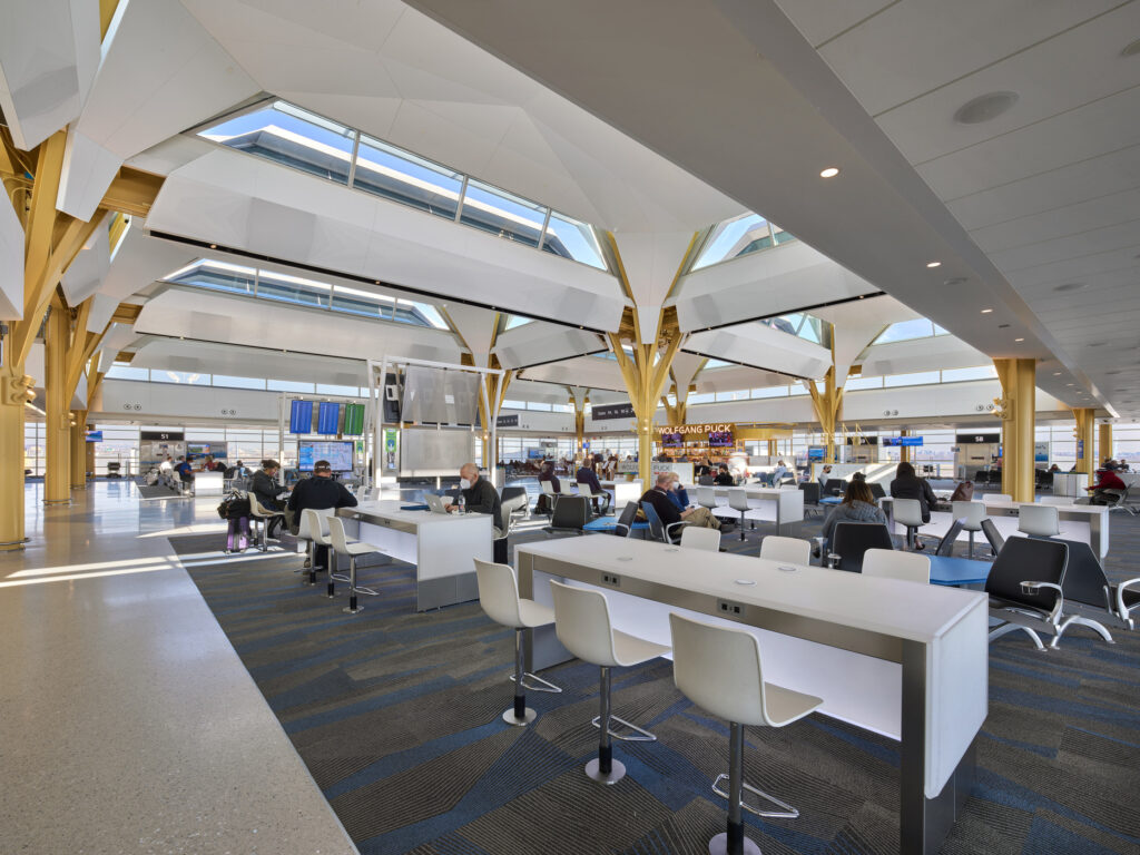 seating area at airport gate