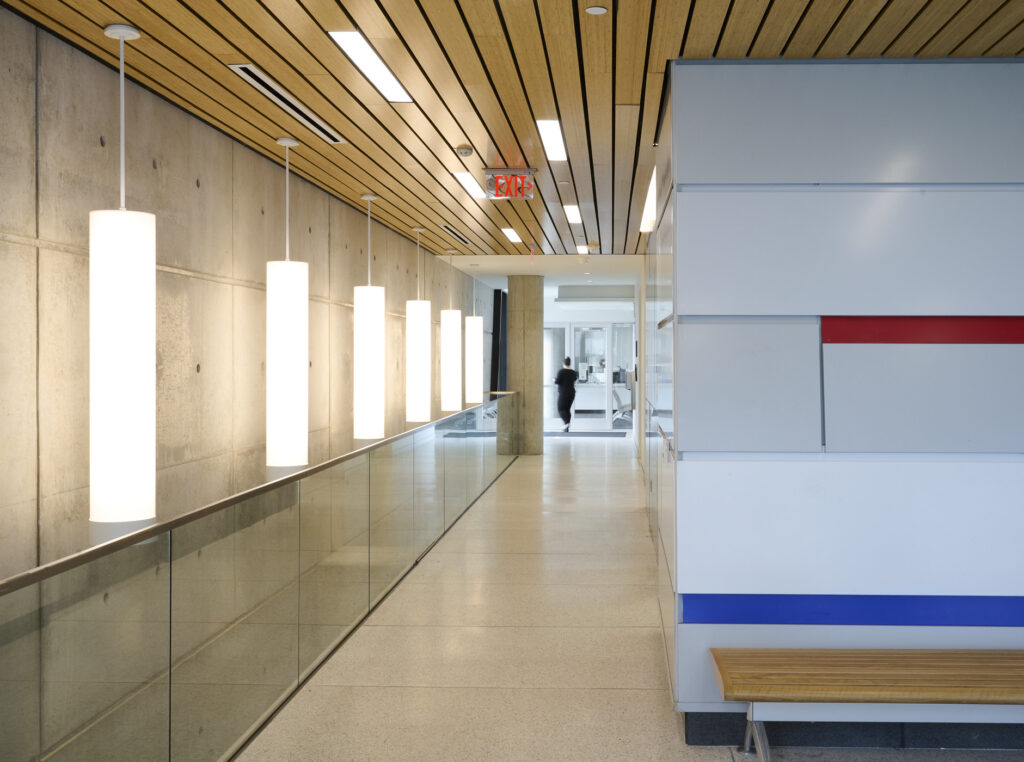 hallway leading to office