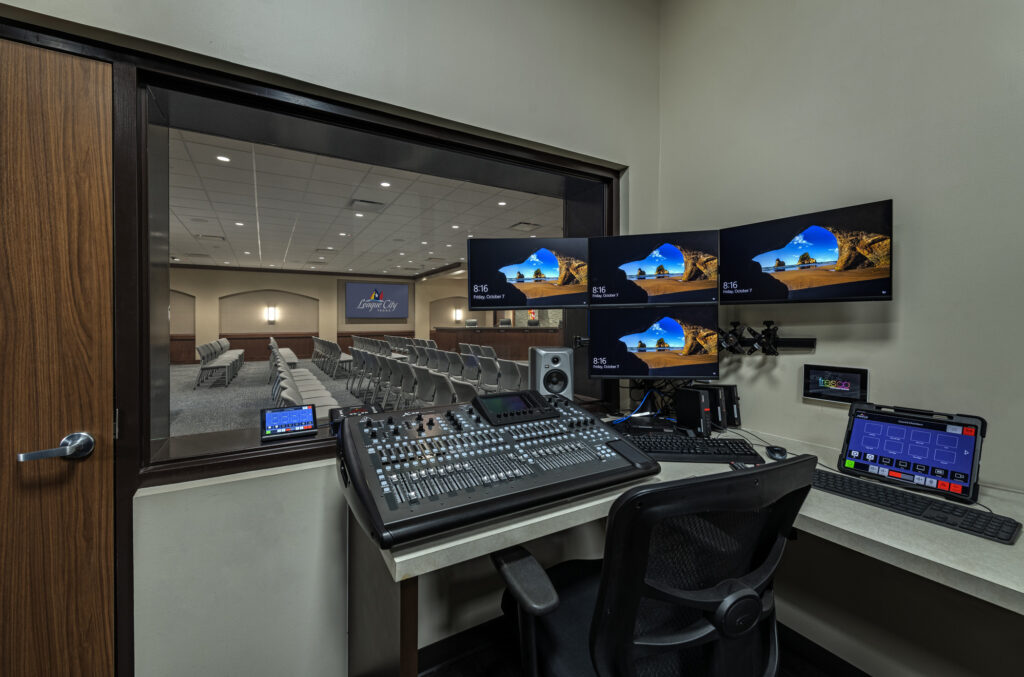 audiovisual control room