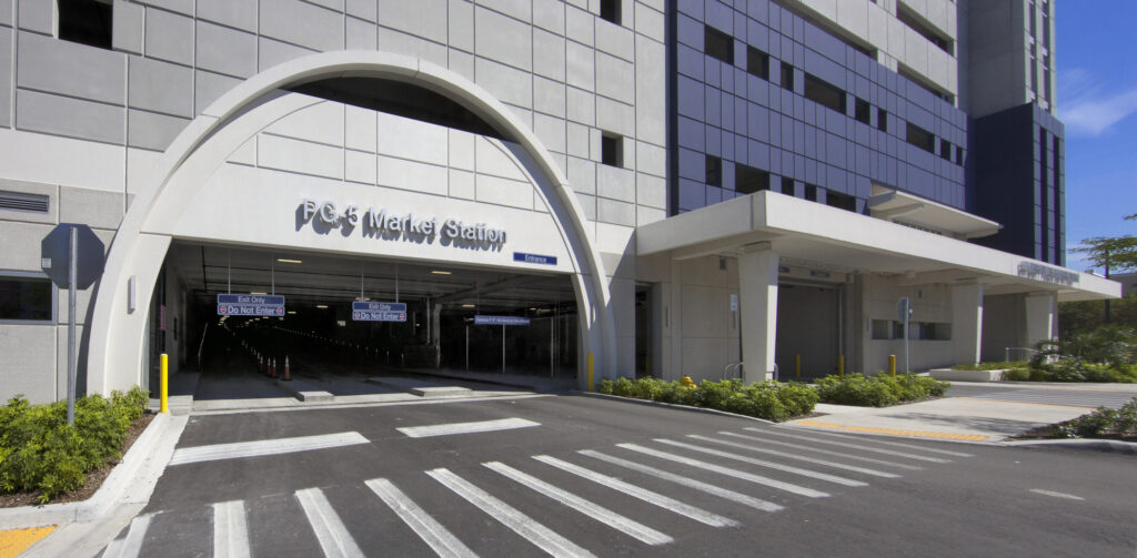 parking entrance/exit