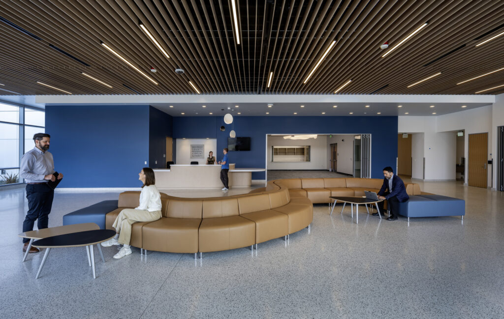 reception and seating area