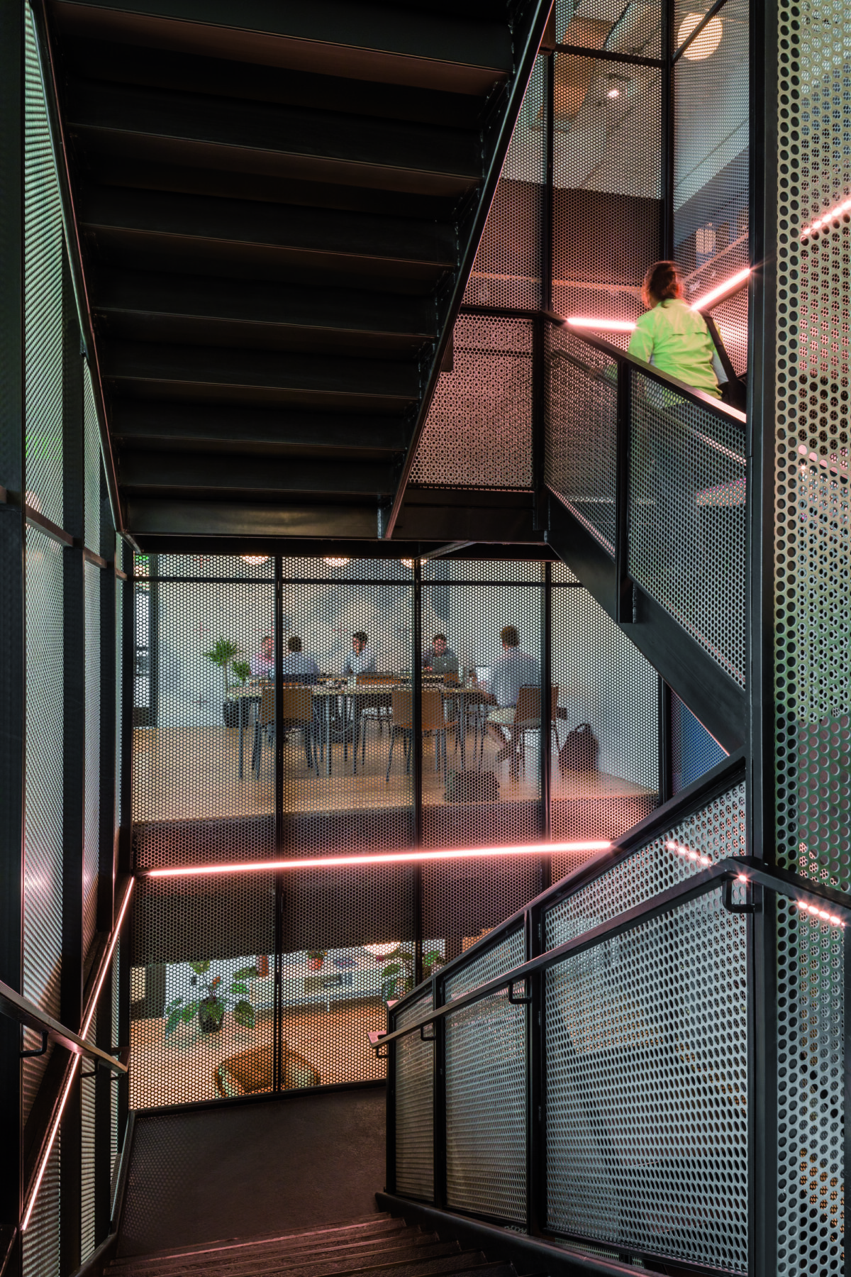 stairwell and conference room