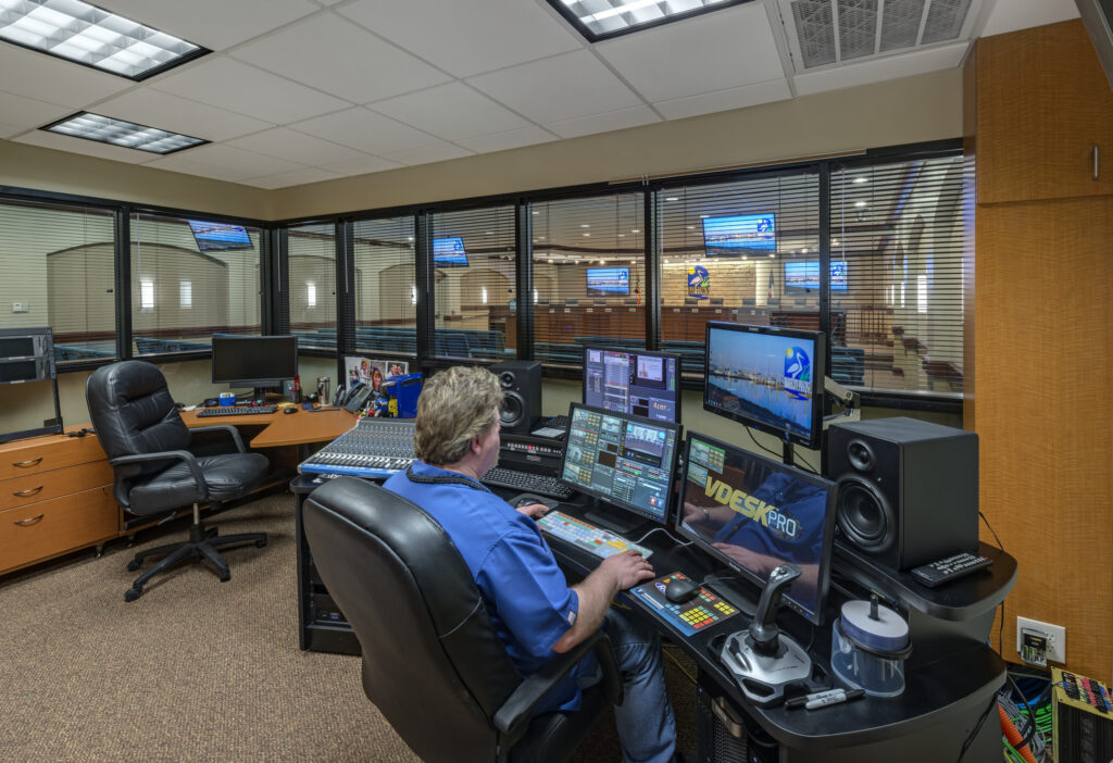 audiovisual control room