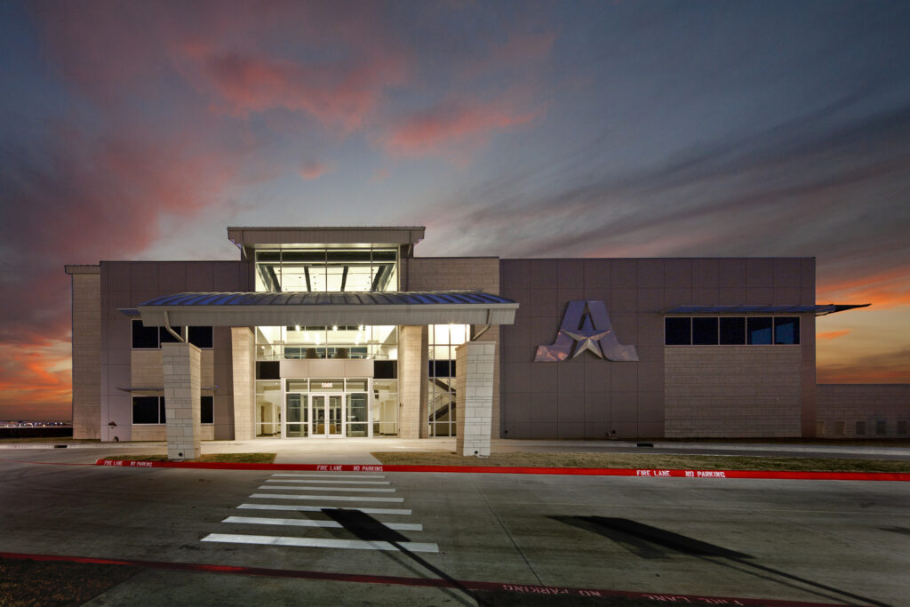General Aviation Terminal at Arlington Municipal Airport entrance