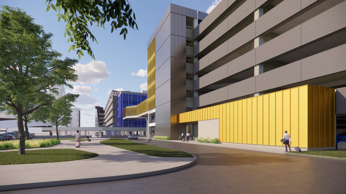 parking garage exterior rendering