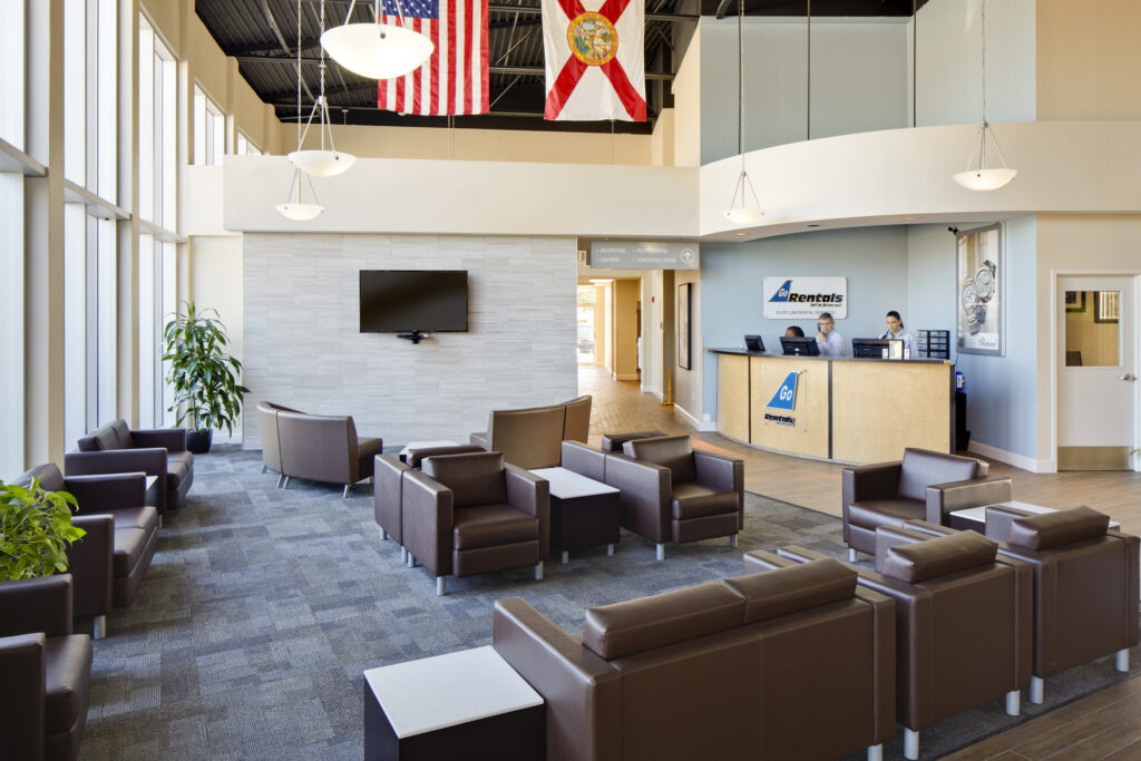 reception and seating