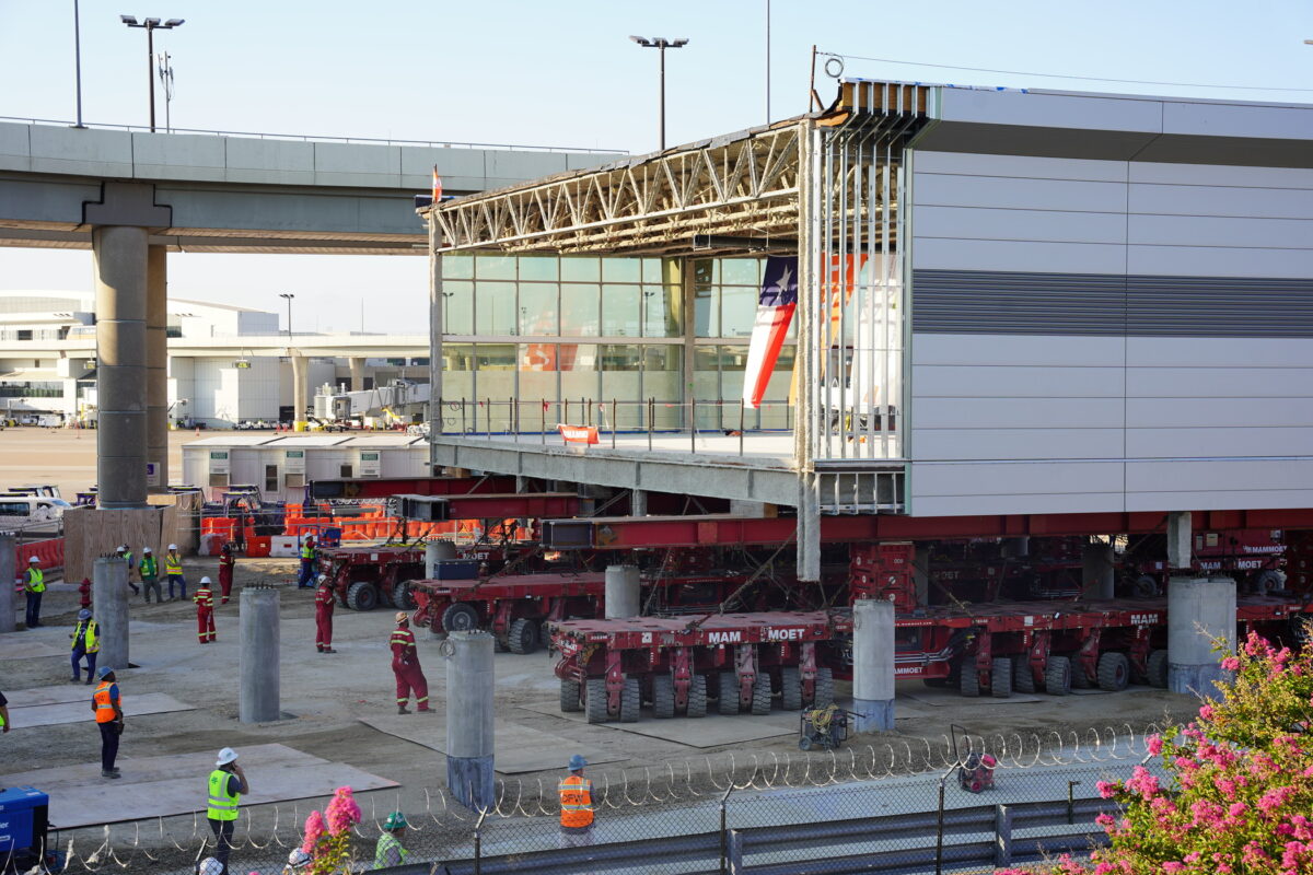 module of terminal being moved