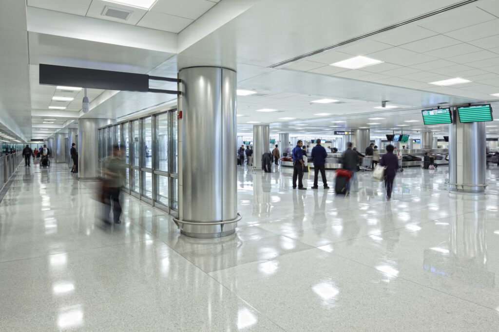 international arrivals hall interior
