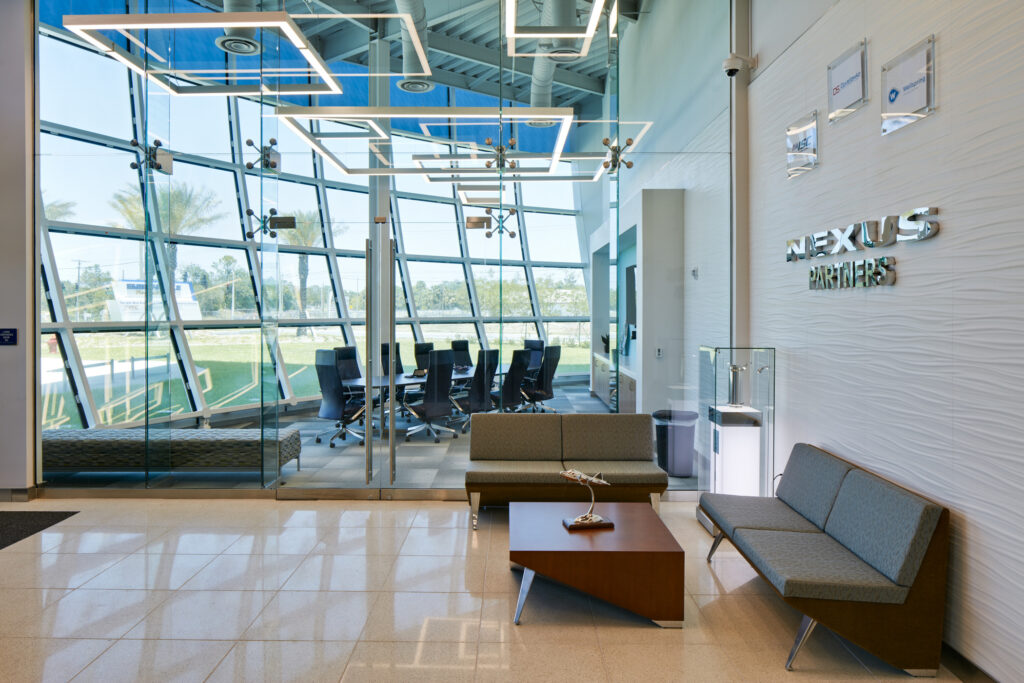 lobby and conference room