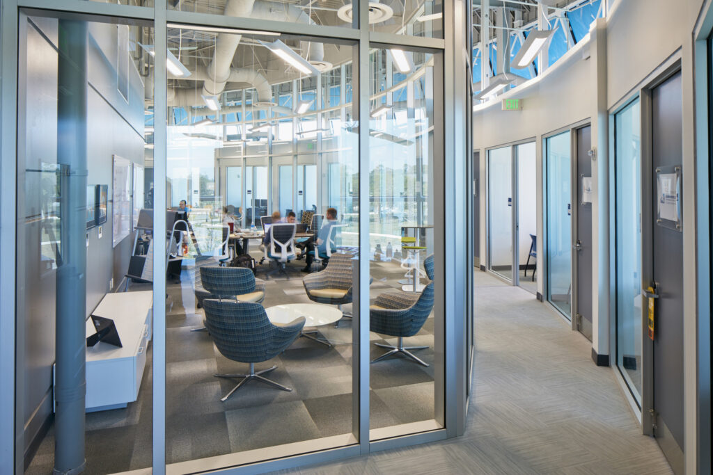 offices and seating area