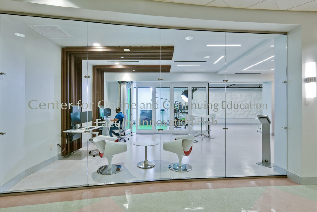 audio recording behind acoustic glass wall