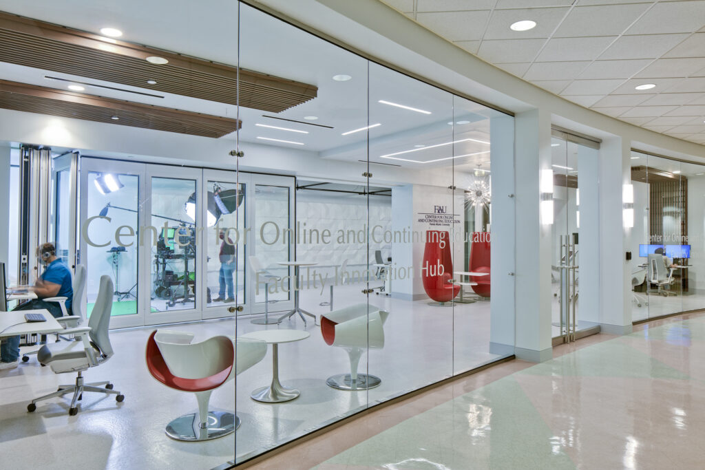 audio recording behind acoustic glass wall