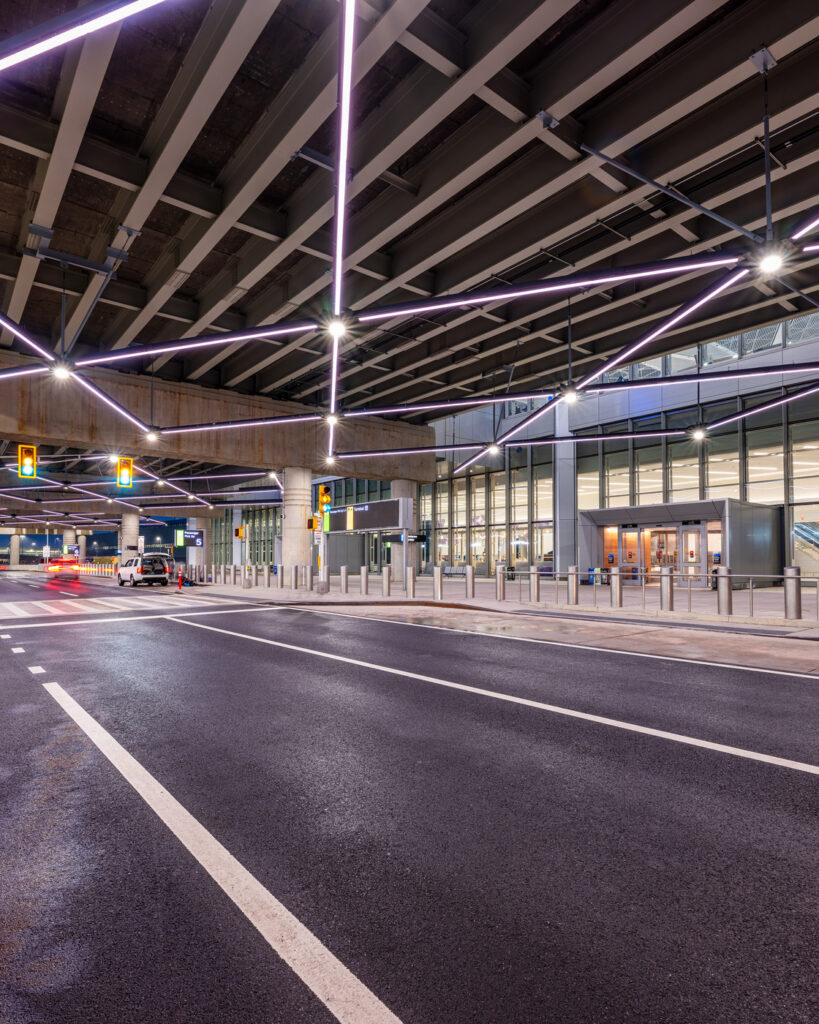 arrivals curbside lighting