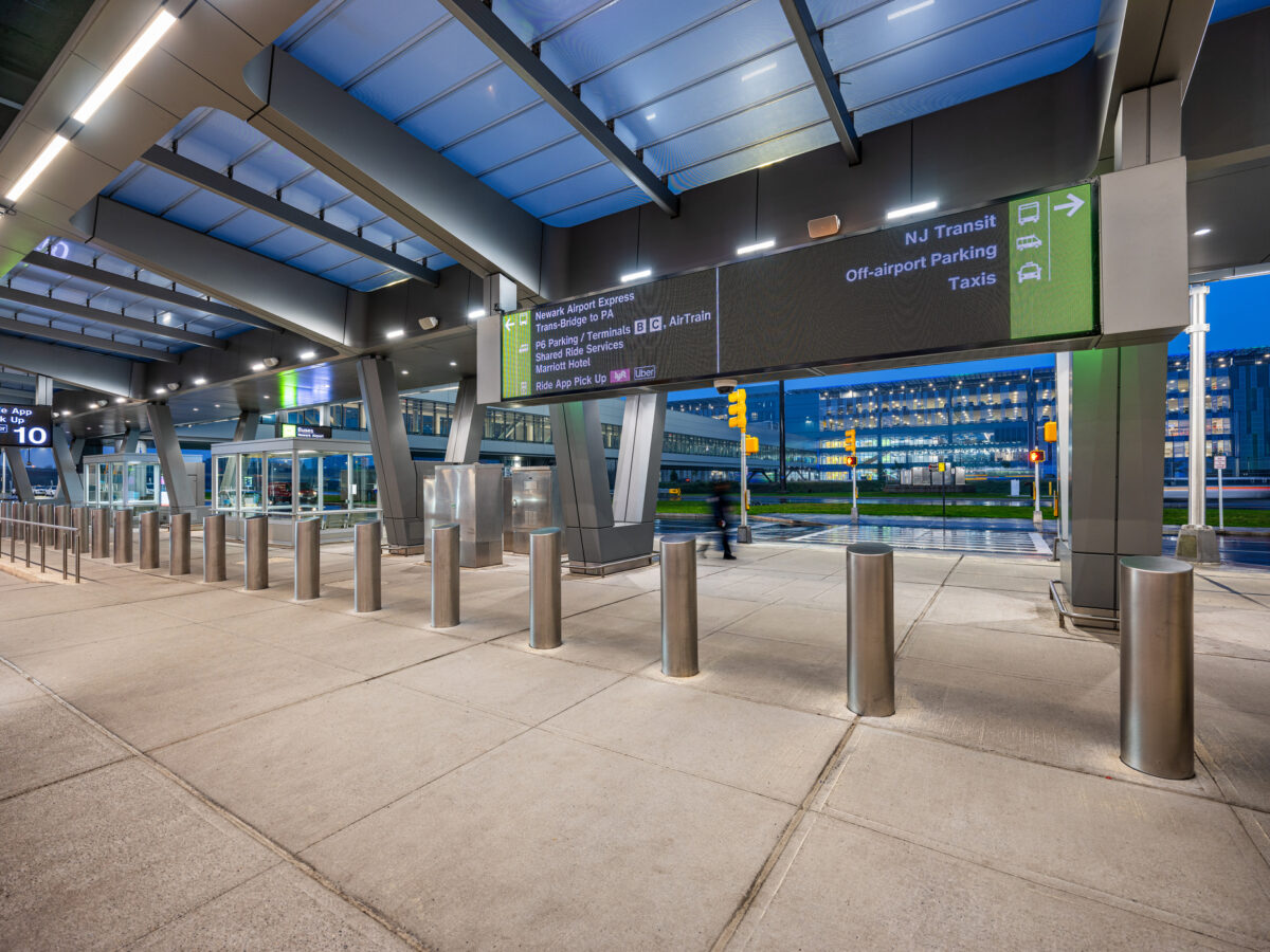 arrivals curbside area signage