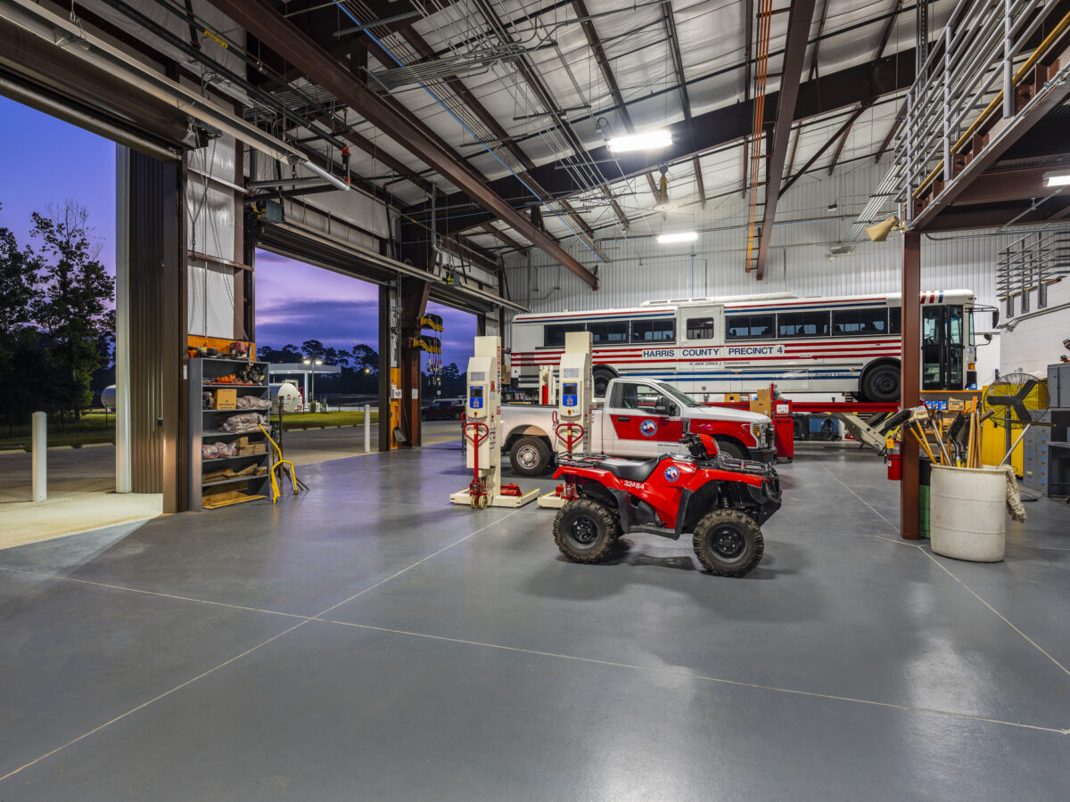 vehicle mainteance shop interior