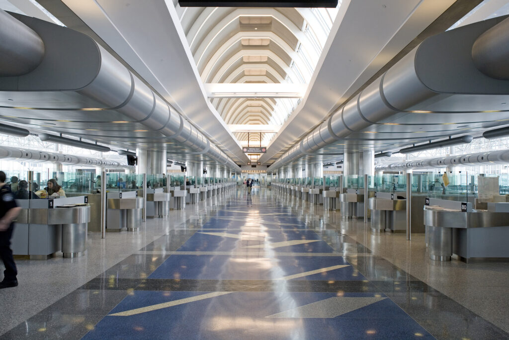 international arrivals interior
