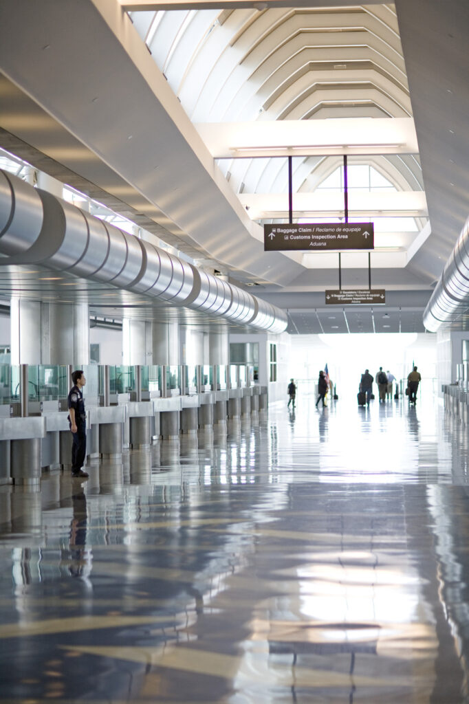 international arrivals interior
