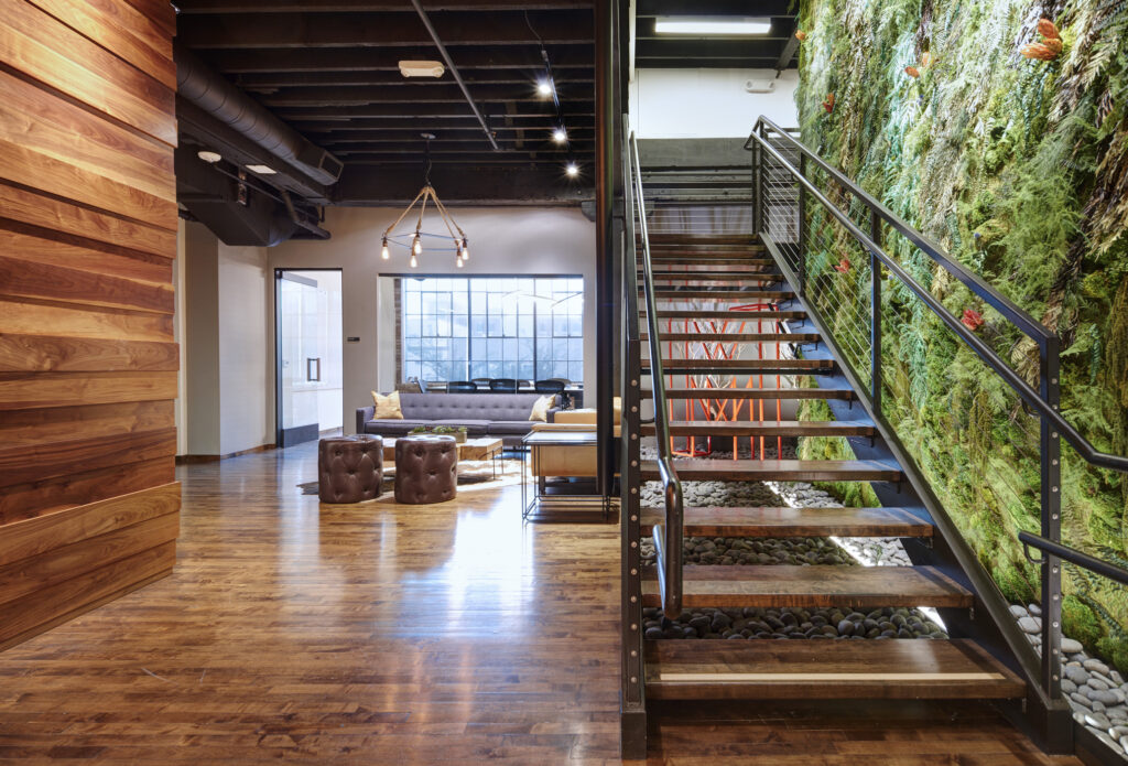 naturally lit stairwell