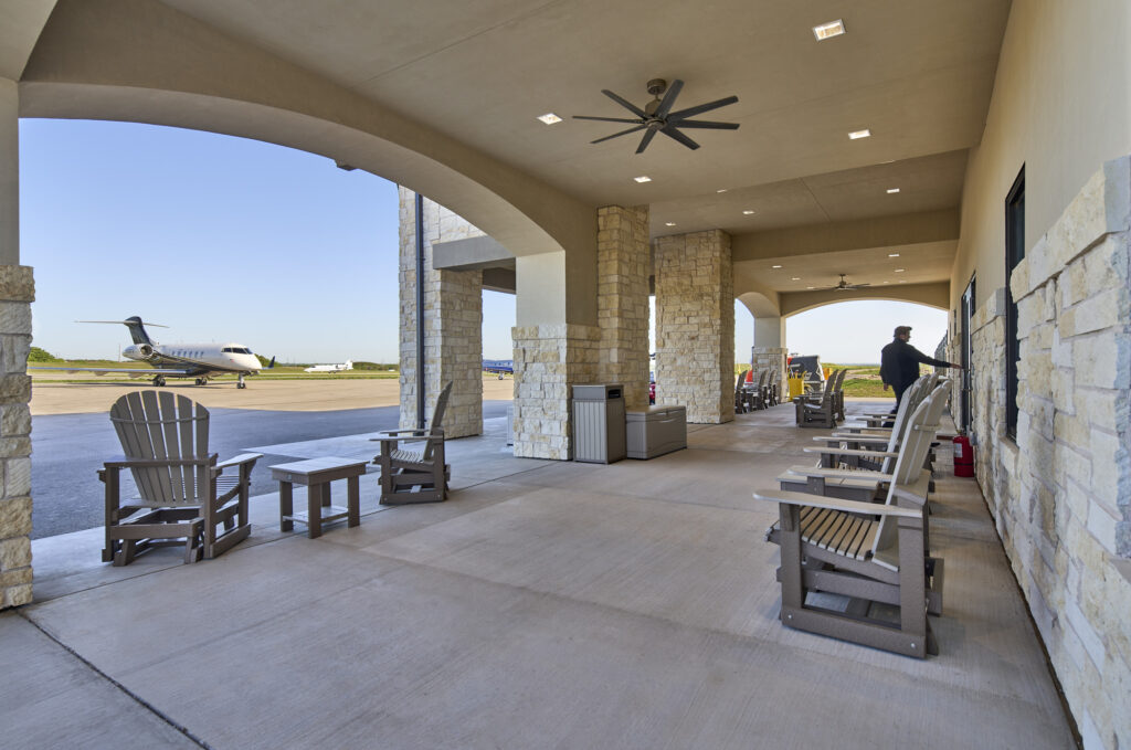 outdoor seating area