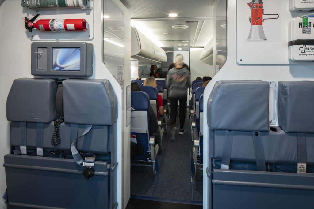 training on aircraft