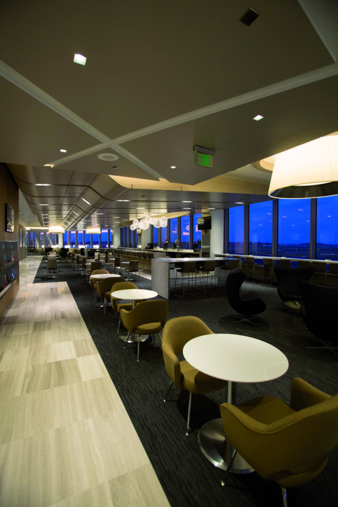 seating area with tables