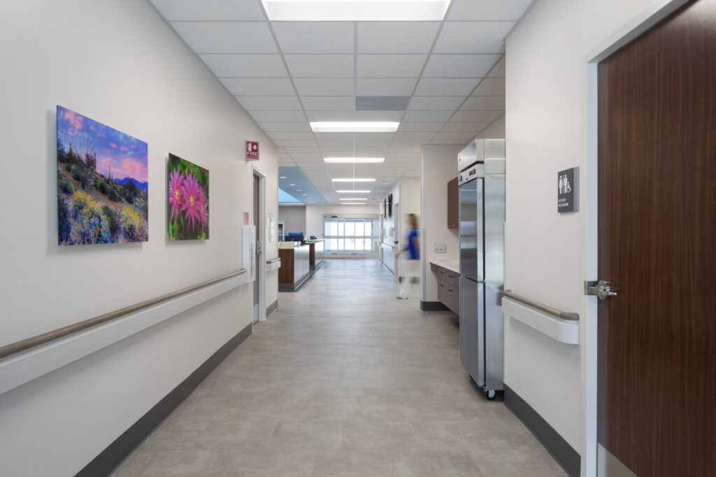 hall to patient rooms