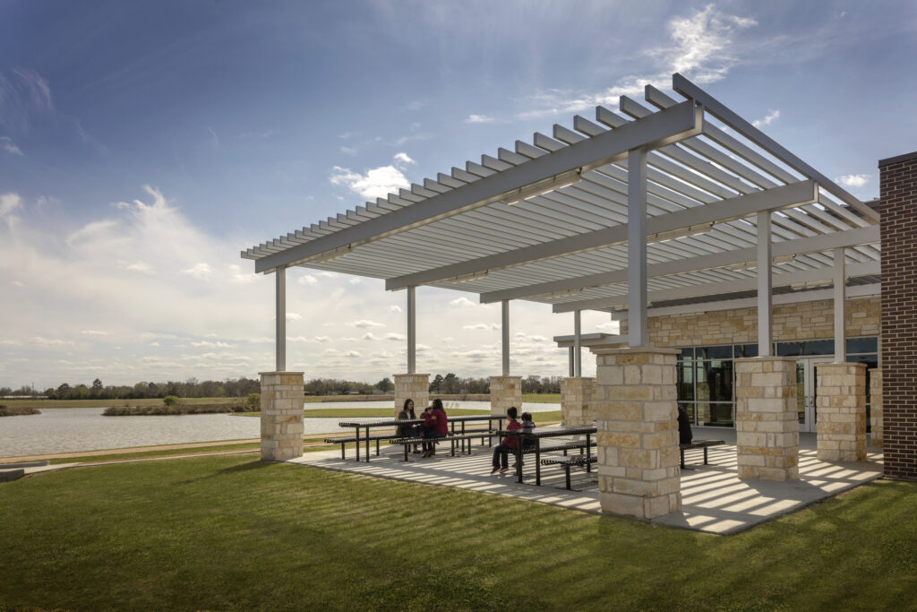 shaded outdoor classroom