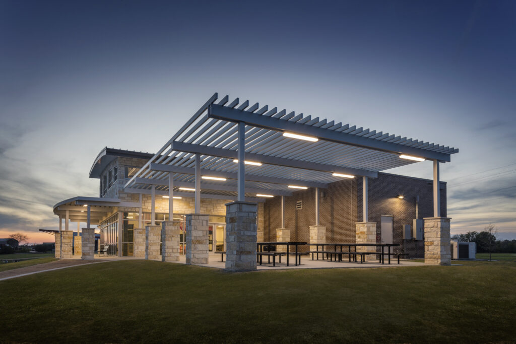 shaded outdoor classroom
