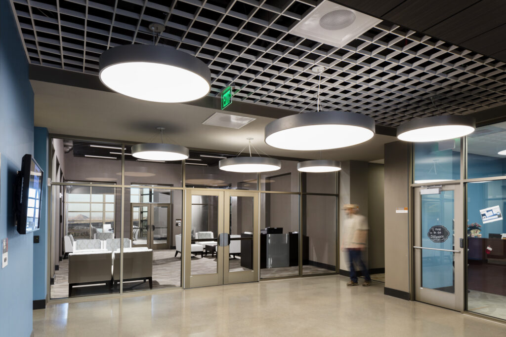 gathering space and offices