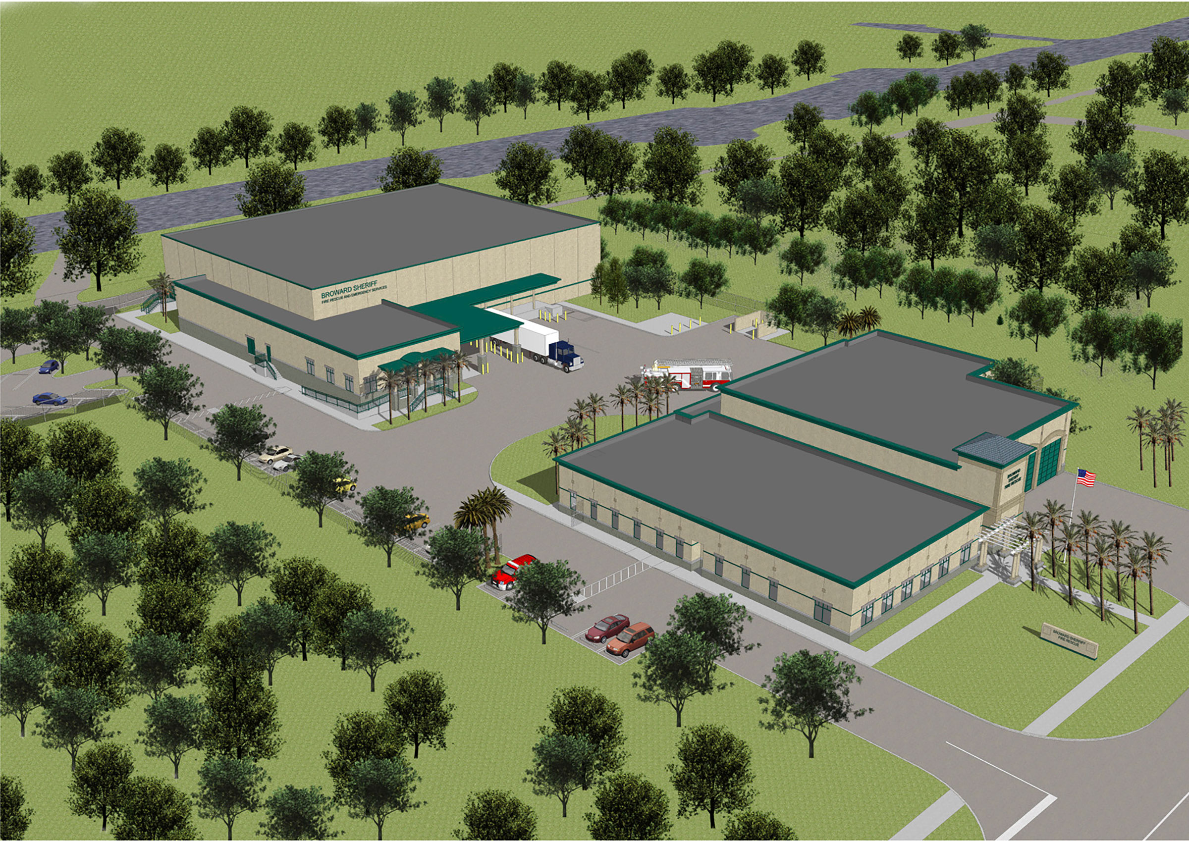 Broward County Sheriff's Office Airport/Seaport Fire Rescue Station + Warehouse