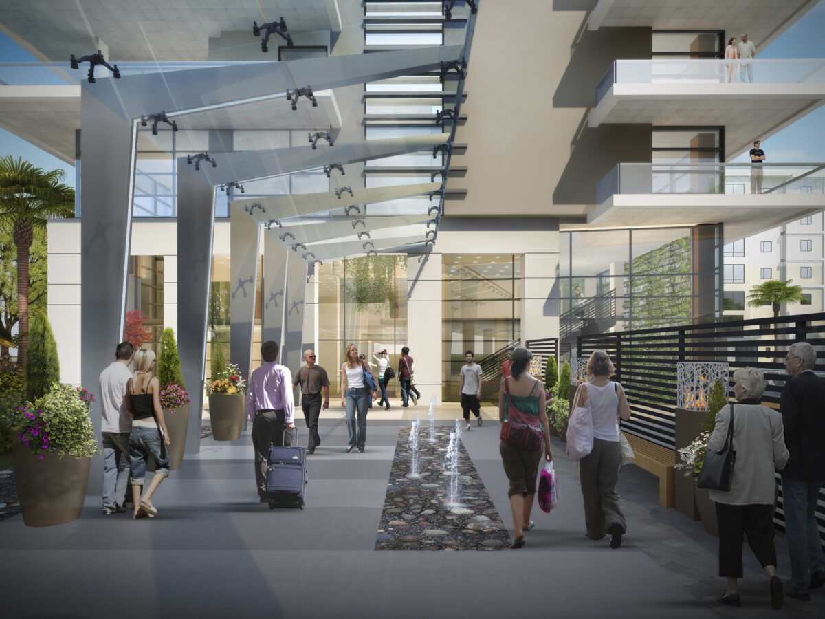 covered walkway rendering