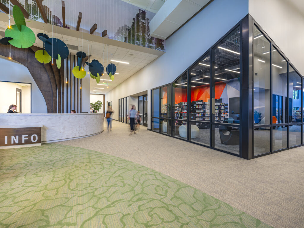 Library Interior with Info desk