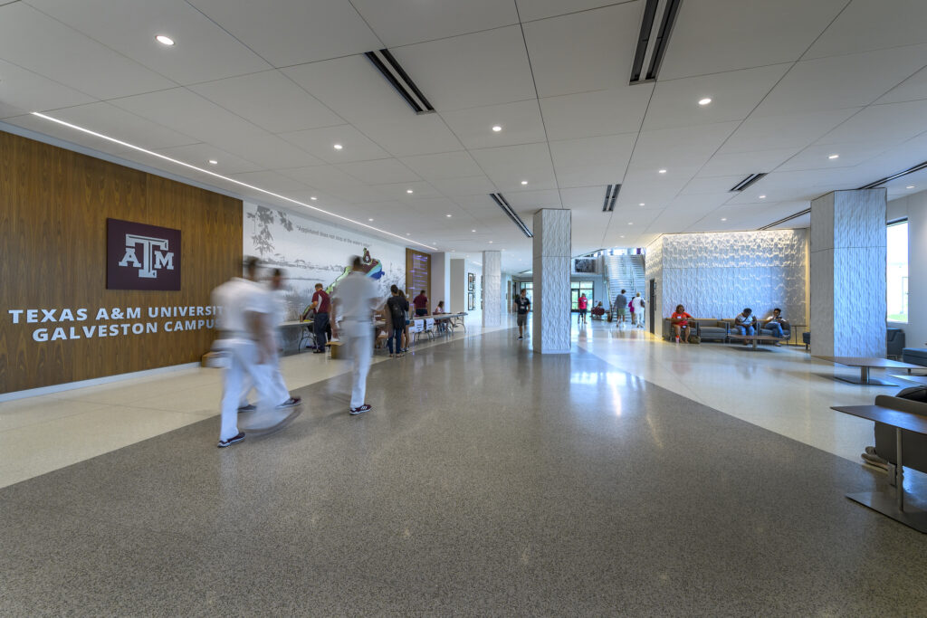 seating areas and hallway