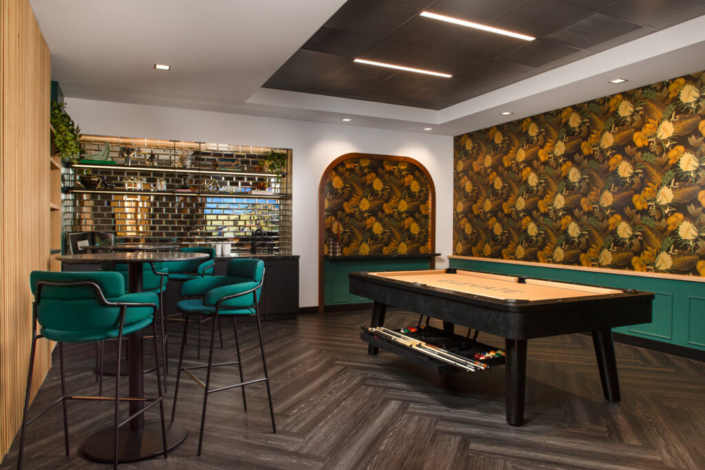 lounge with pool table