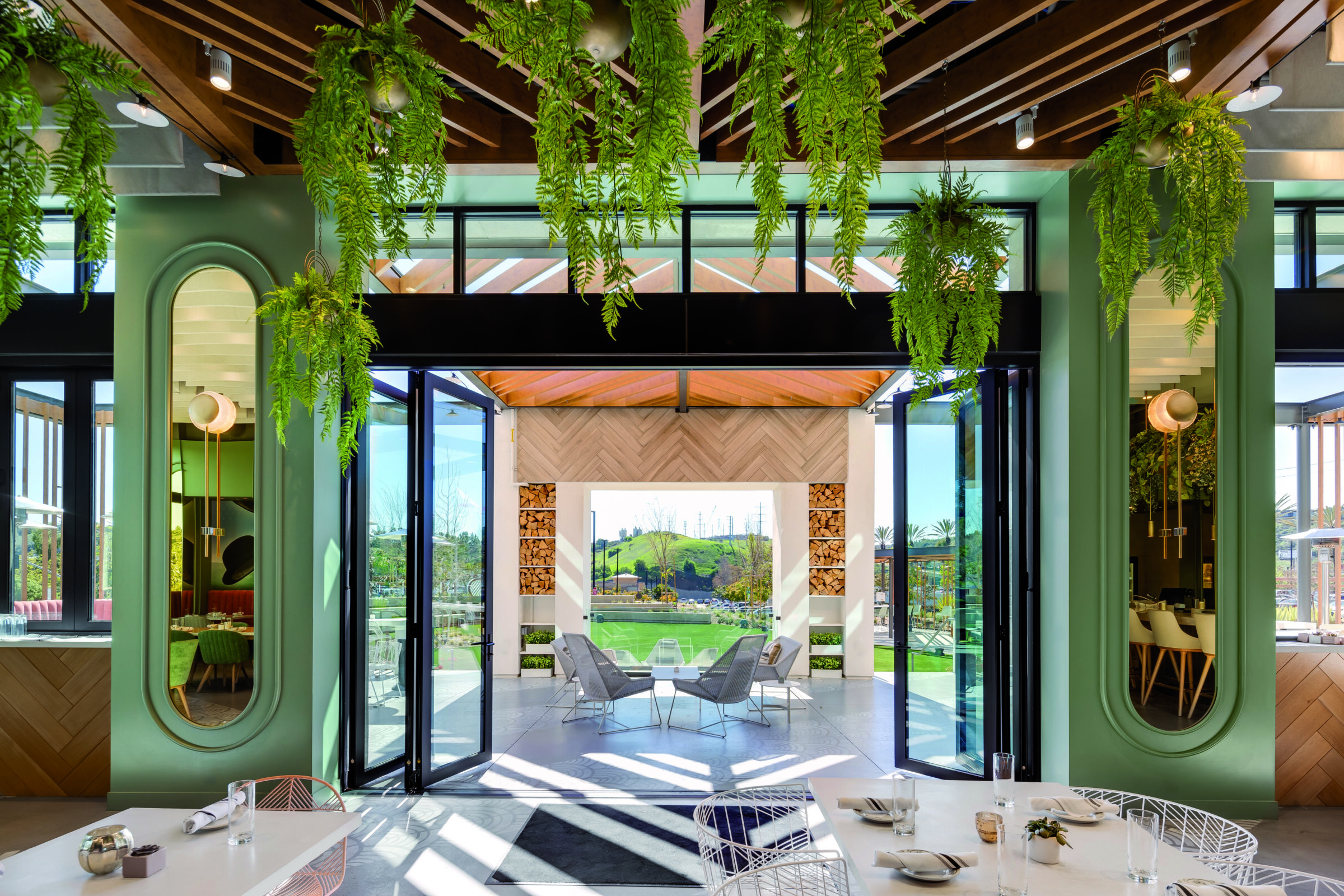 restaurant dining area and patio