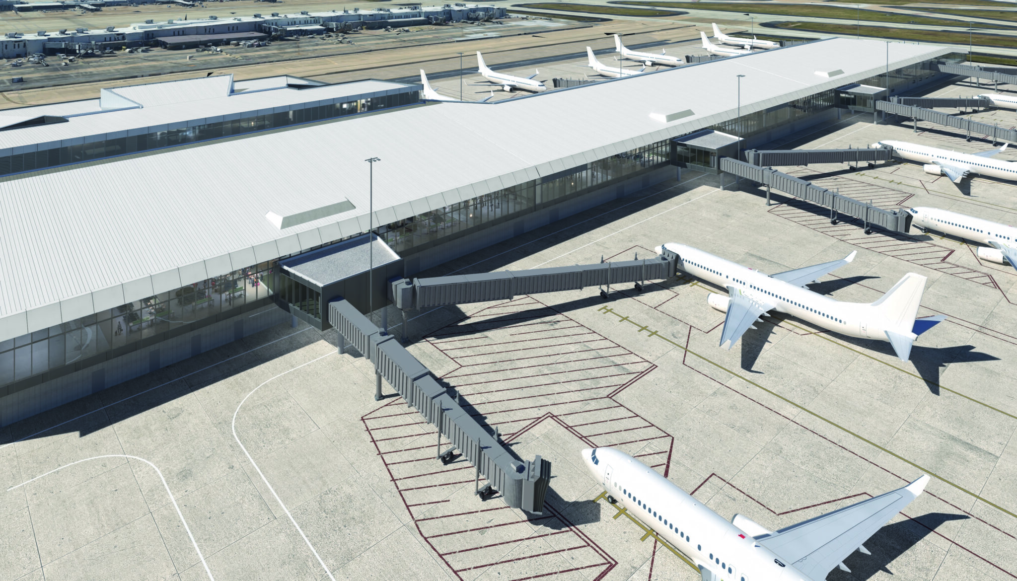 Tier-2 Concourse (East) at Washington Dulles International Airport (IAD ...