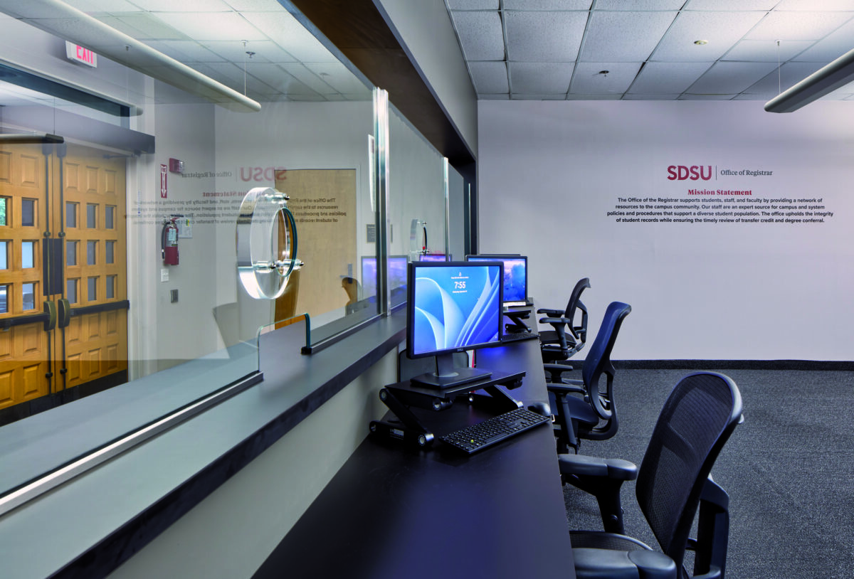 Empty registrar's office