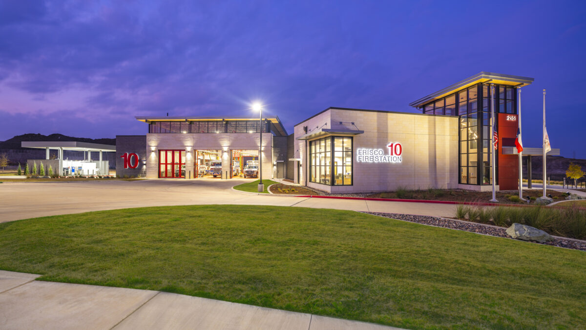 Front exterior at night