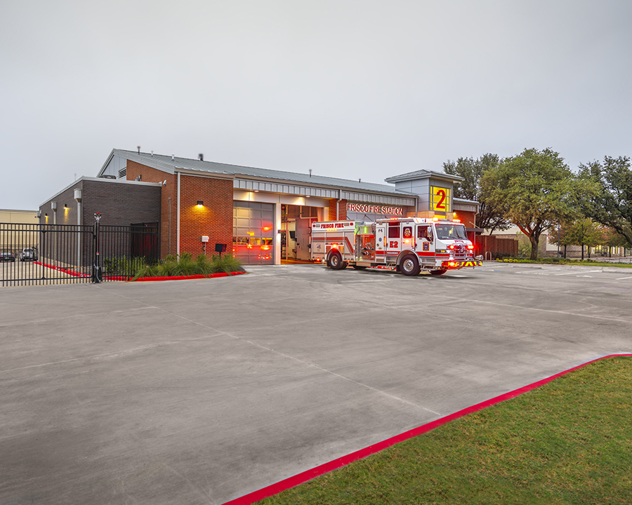 duck bays with fire trucks