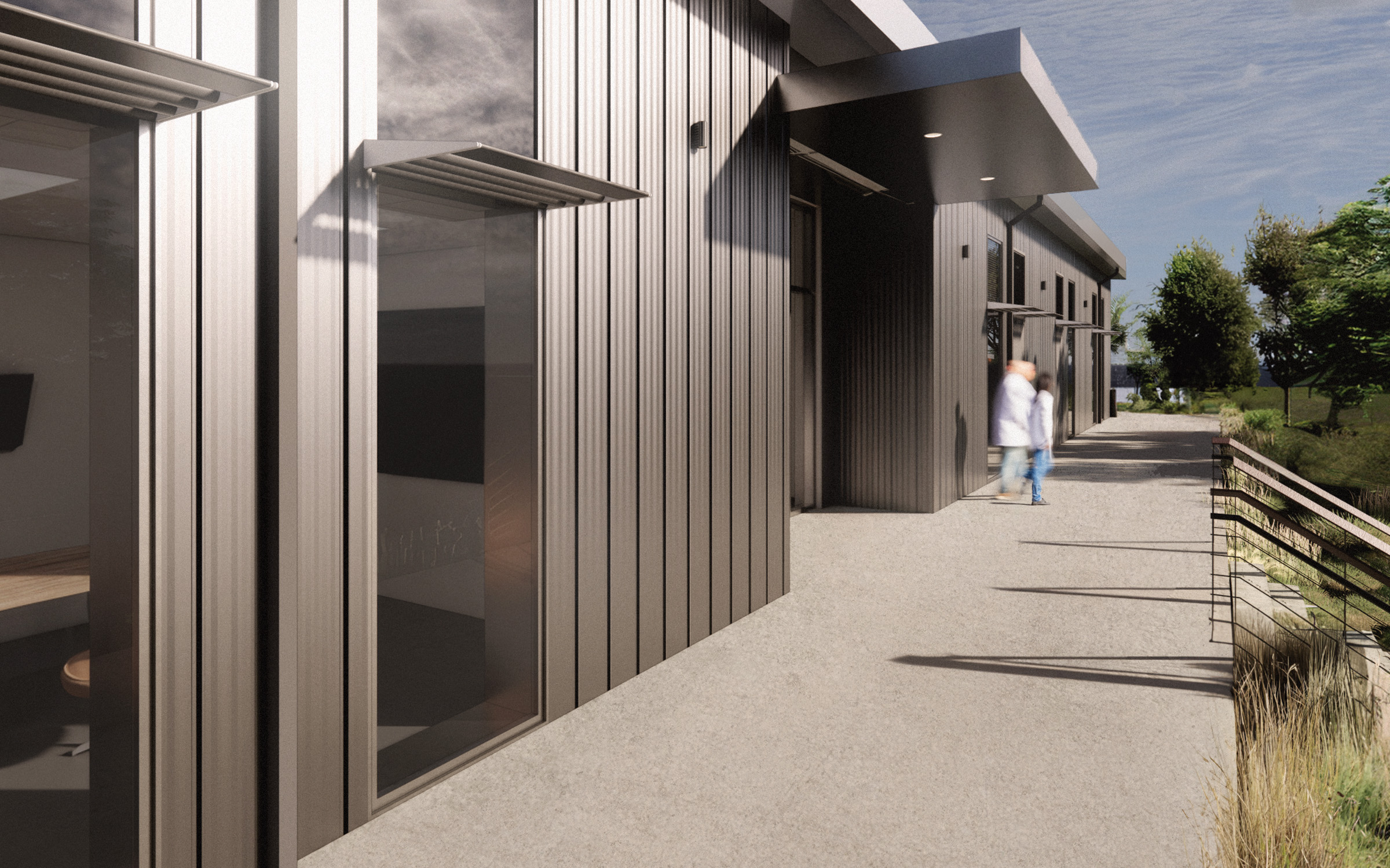 close up side view exterior