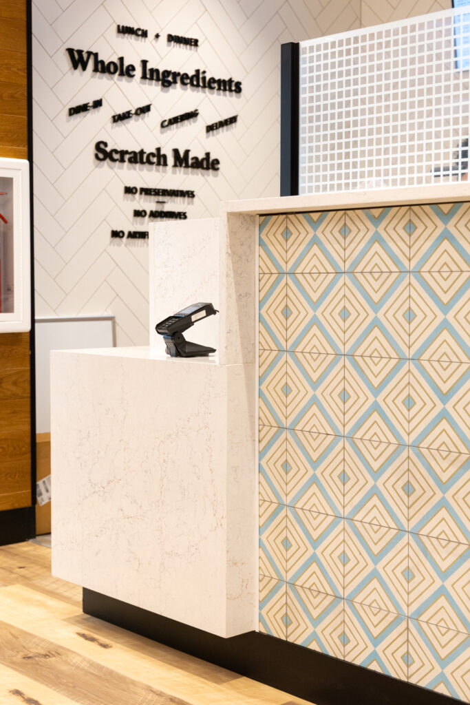 up close of the counter