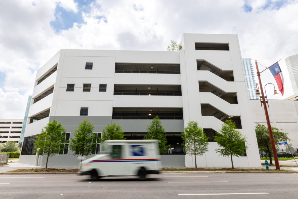 Exterior View of Garage Stairwell