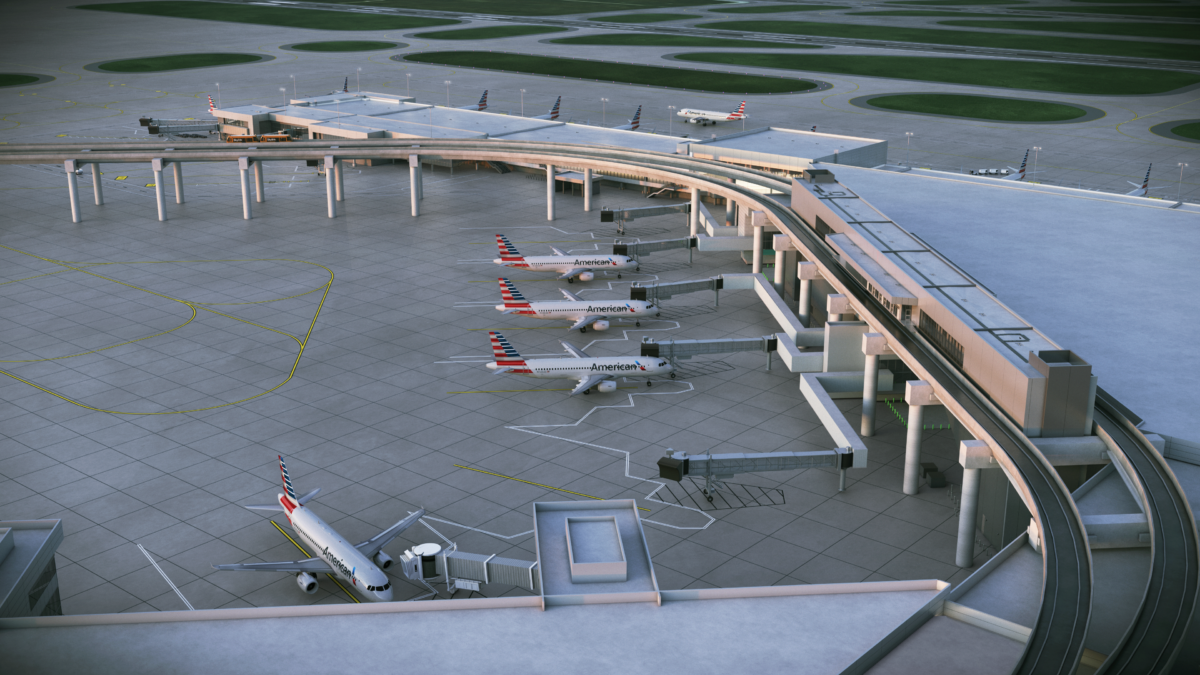 DFW Terminal F - Aerial 2
